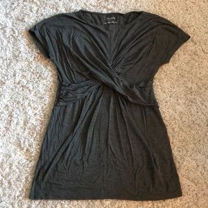 Olive Green Twist Front Maternity Tee